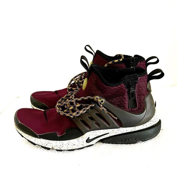 Nike Air Presto Mid Utility Men's Running Shoes Bordeaux/ 859524-600 Sz 9 - Picture 3 of 9